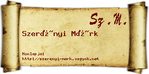Szerényi Márk névjegykártya